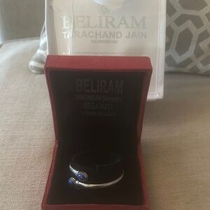 Silver Bracelet with Blue Highlights